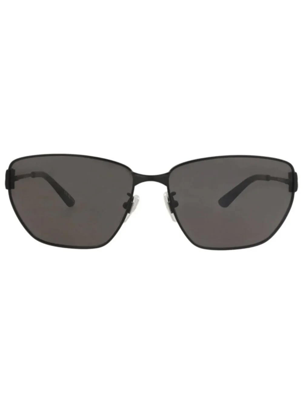 New Balenciaga Women's Sunglasses Cat Eye Metal Frame Unisex Black Black Grey